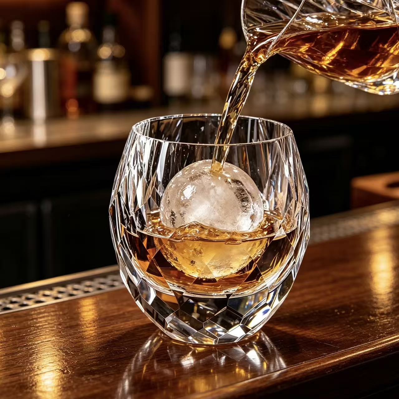 VSVEE Clear Sunburst Edo Kiriko Whiskey Glass | Luxury Crystal Gift