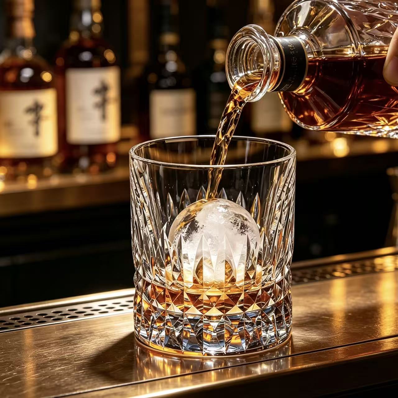 VSVEE Clear Diamond Cut Edo Kiriko Whiskey Glass | Luxury Crystal Gift