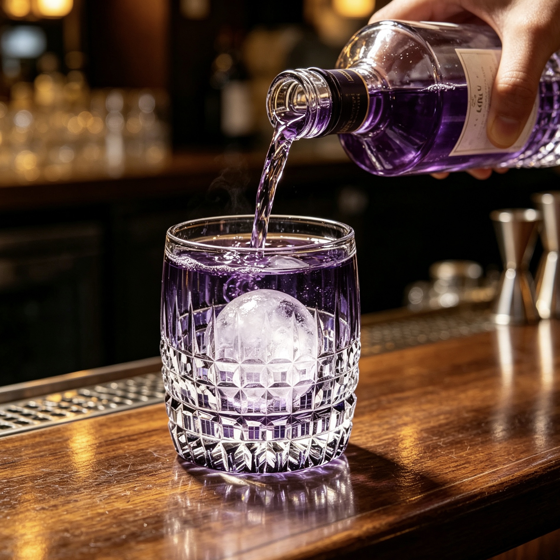 VSVEE Amethyst Purple Tiered Diamond Hand-Cut Whiskey Glass | Luxury Gift