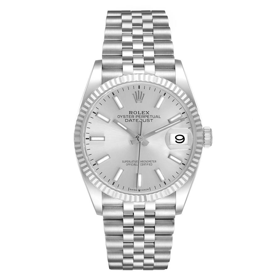 Replica Rolex Datejust Steel White Gold Silver Dial Mens Watch 126234