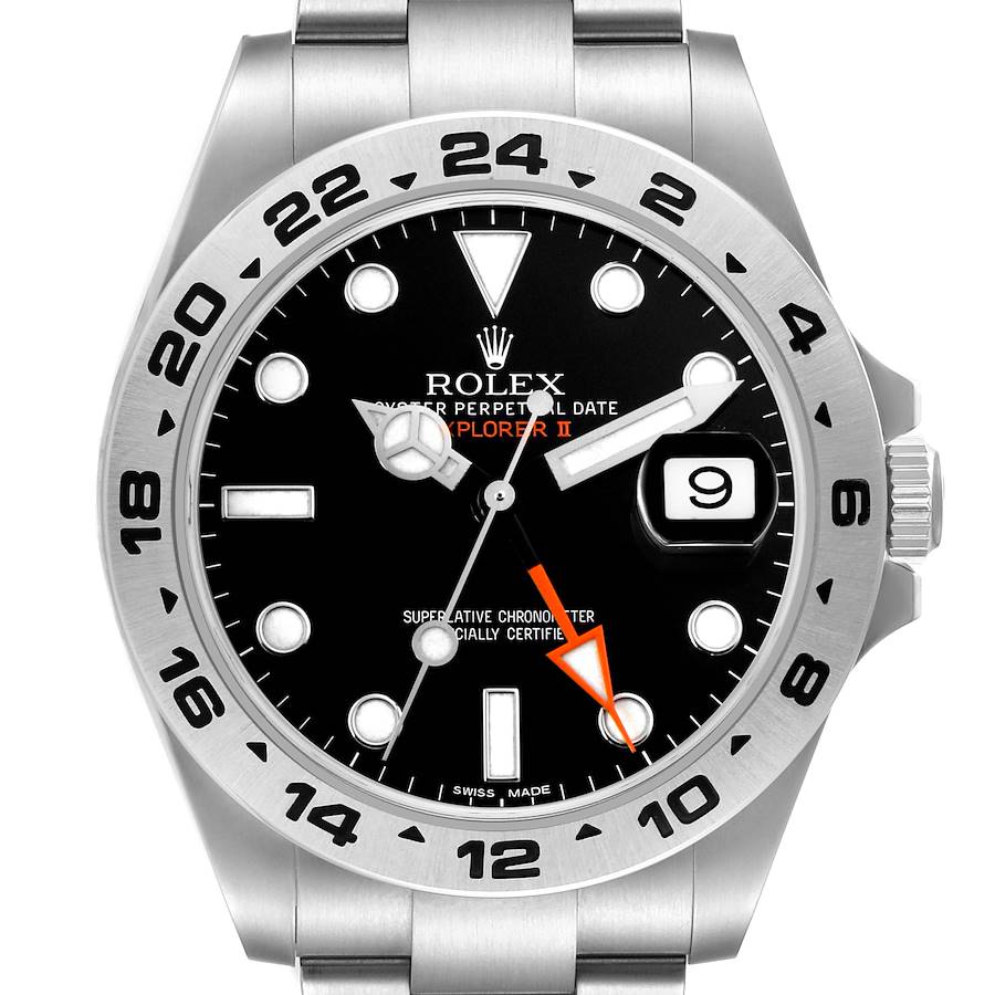 Replica Rolex Explorer II 42 Black Dial Steel Mens Watch 216570