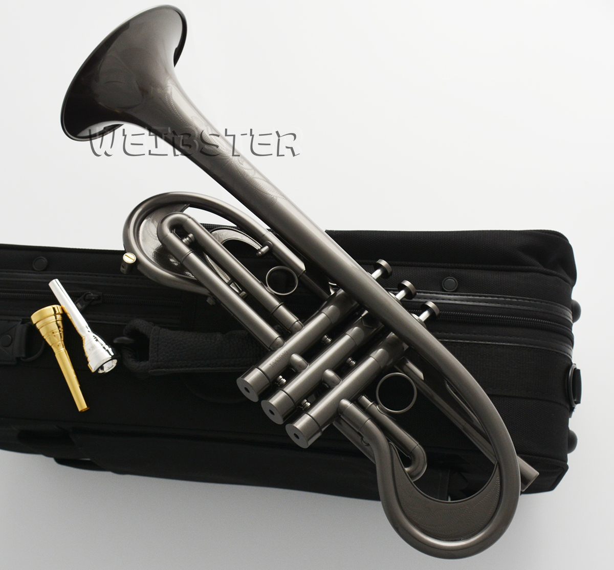 WTS-800 Unique style Trumpet Black nickel wire drawing Flumpet FREE SHIPPING