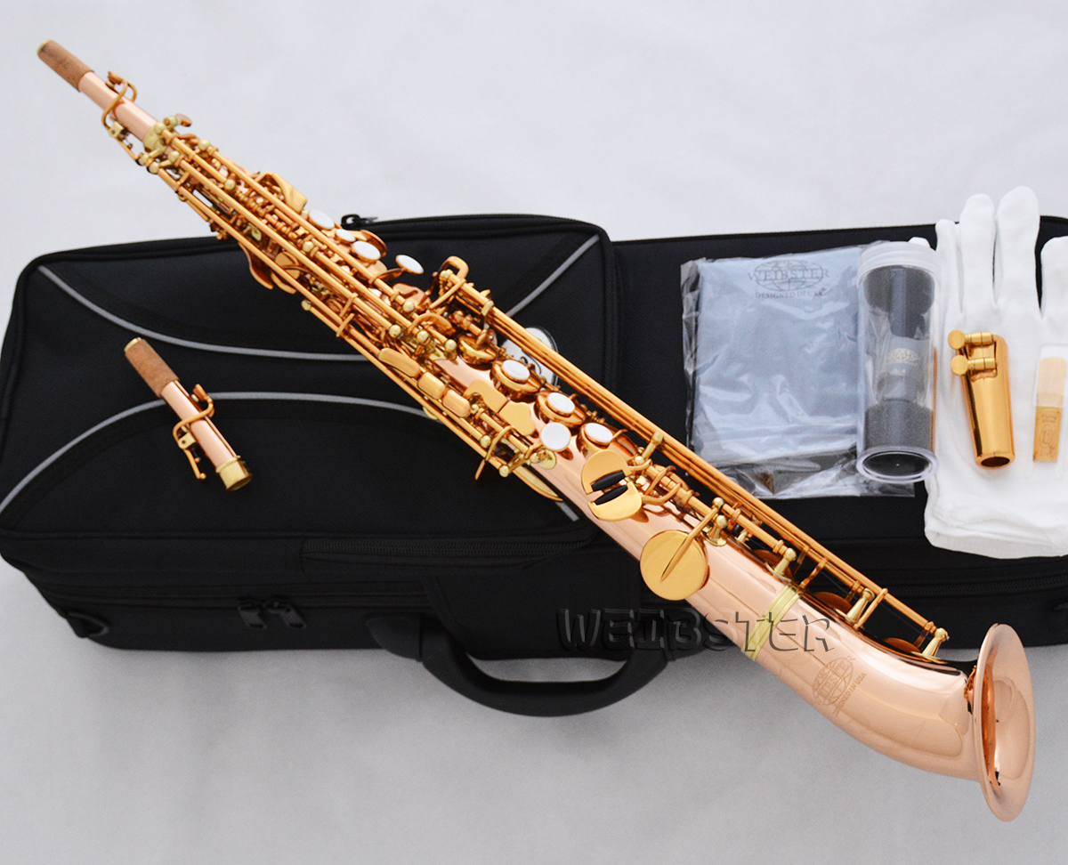 Straight Phosphor copper pipe Soprano saxophone Saxello Sax High F# G WSS-651