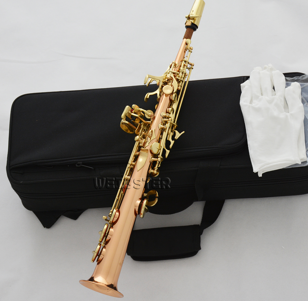 Sopranino Saxophone Customized Gold Brass Eb sax Low Bb high F# With Case