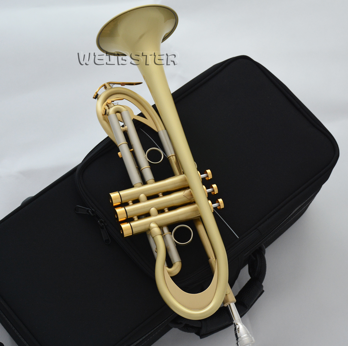 Customized Brushed Trumpet Reverse Leadpipe distinctive Horn for professional