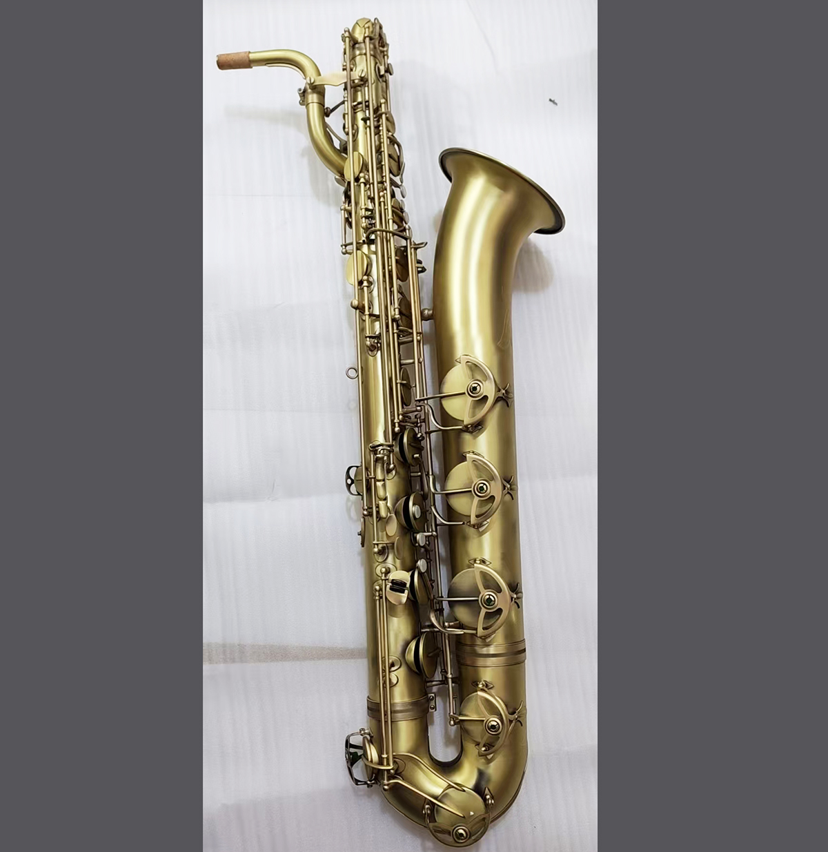 Professional Antique Bronze Baritone Saxophone New Bari With Case FREE SHIPPING