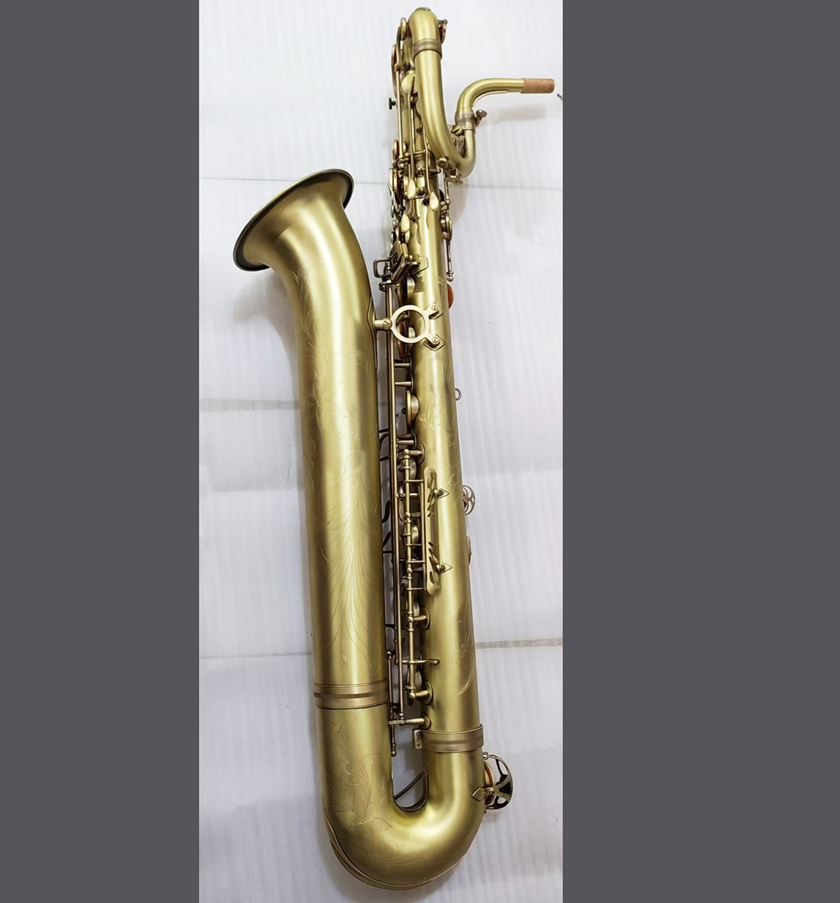 Professional Antique Bronze Baritone Saxophone New Bari With Case FREE SHIPPING