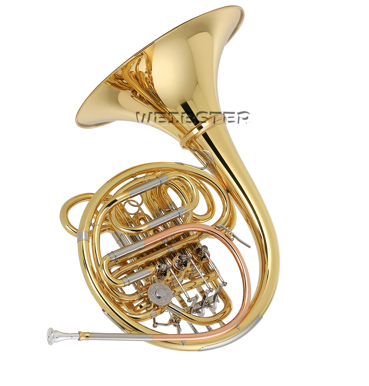 Professional Gold 103 Mode Double French Horn F/Bb Cupronicekl Tuning Pipe With Case