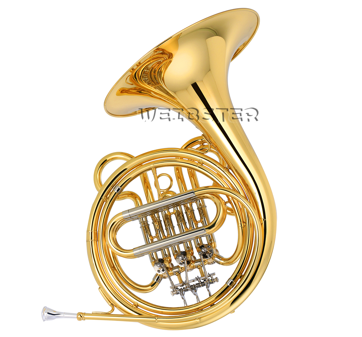 Brass Lacquered Student French Horn F Key cupronickel tuning pipe with case