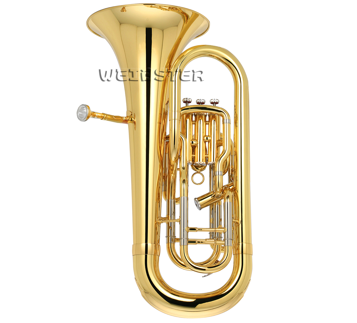 Professional 3+1 Pistons Brass Lacquered Euphonium Horn 11''Bell With Case