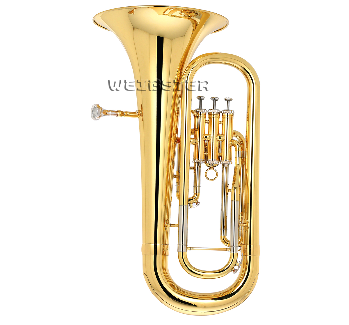 Brass Lacquered 3 Valve Euphonium WEP-320 With Case FREE SHIPPING