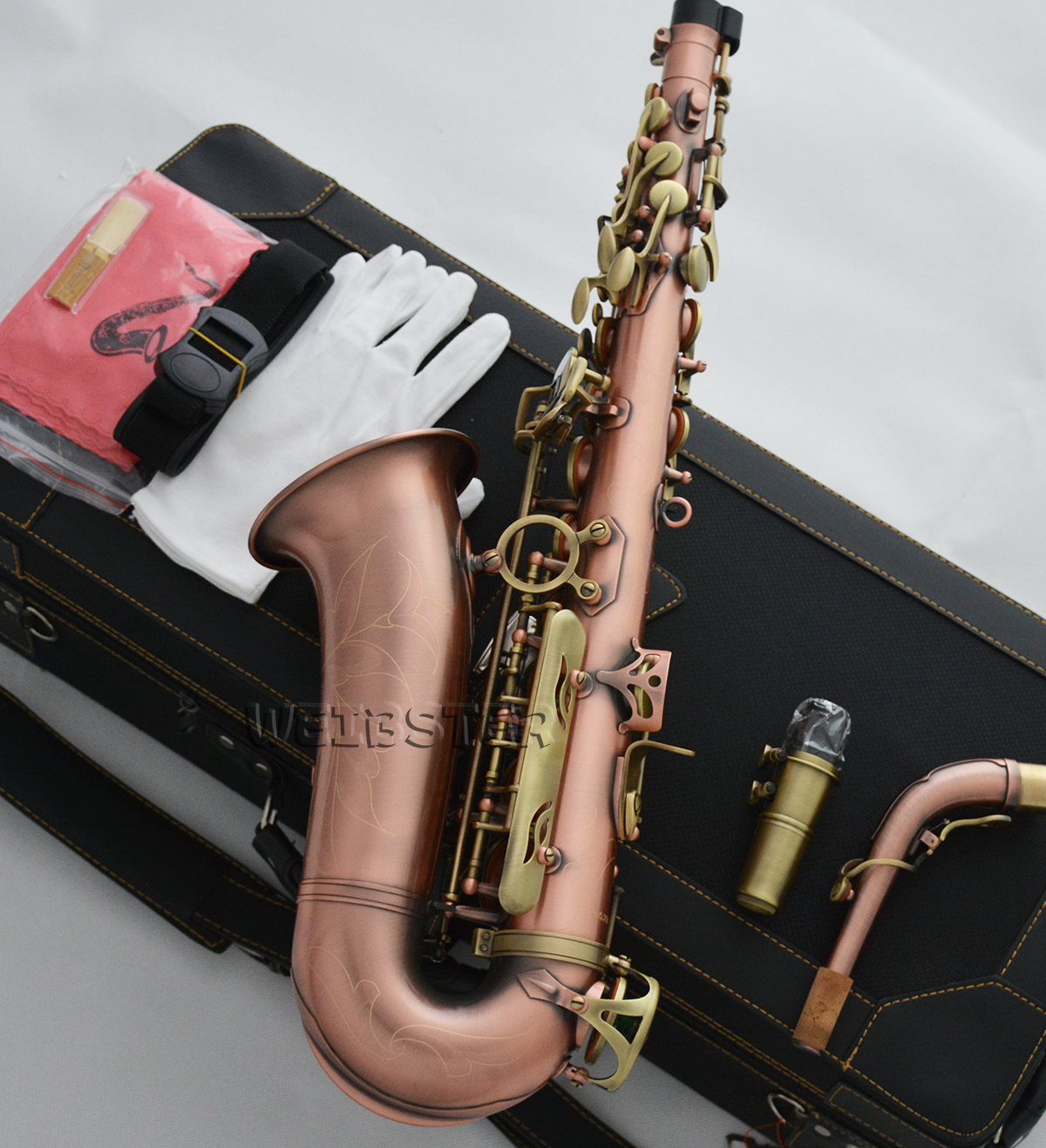 Professional New Alto Saxophone Red Antique Body Bronze key 991 Model sax