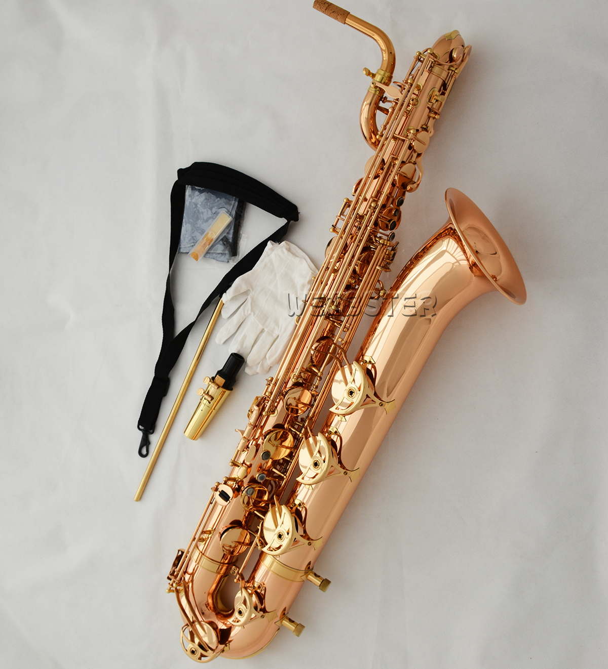 Customized WBS-683 Rose Brass Baritone Saxophone professional Eb Sax FREE SHIPPING