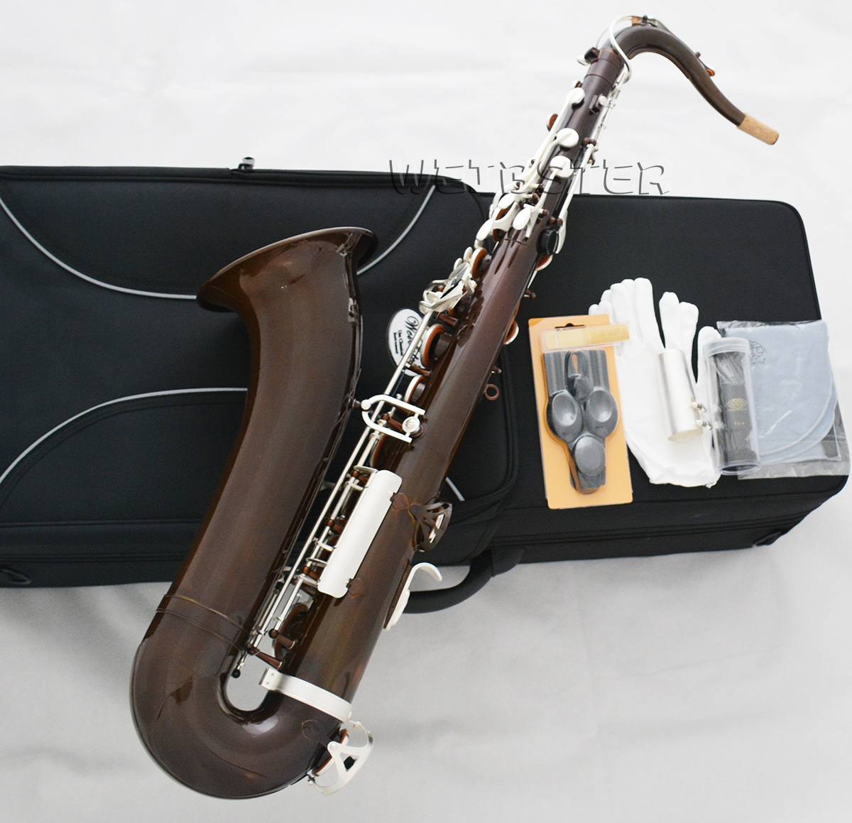 Retro style Satin Silver Key Tenor Saxophone Professional USA WEIBSTER Sax WTR-480 FREE SHIPPING