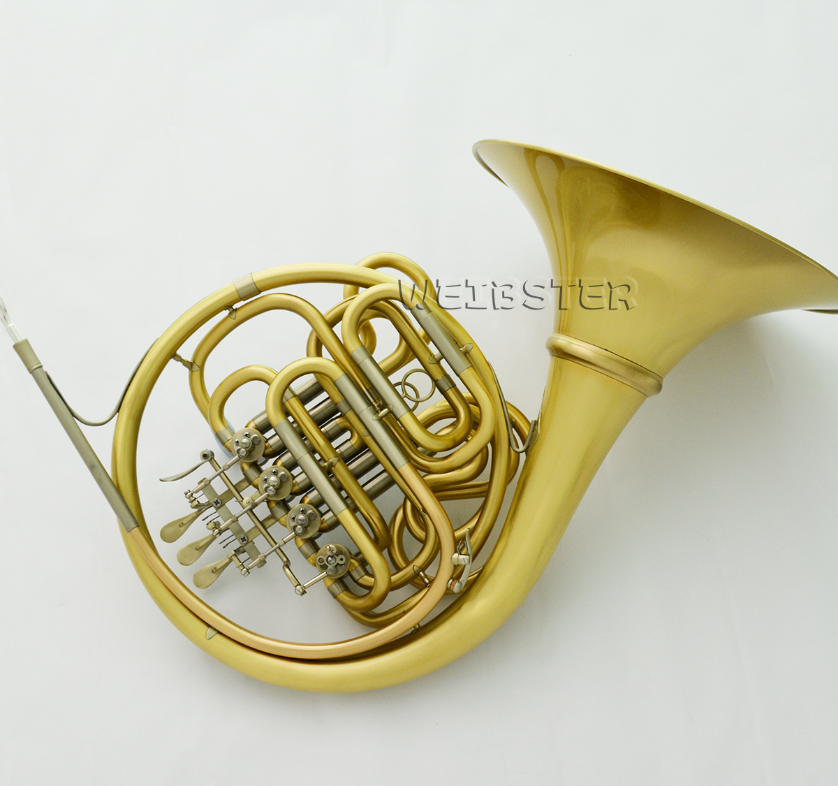 Professional Brushed Brass Double French Horn Bb/F 4 Keys 12-1/5 " Bell FFH-833 FREE SHIPPING