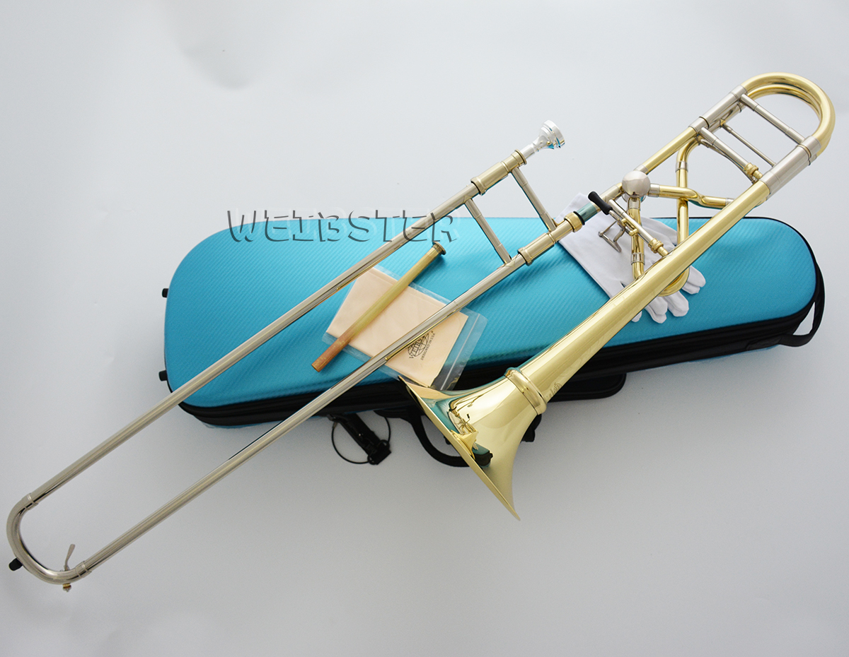 Detachable Bell WSL-885 Tuning Slide Tenor Trombone Bb/F Yellow Brass Bore size 0.547'' FREE SHIPPING