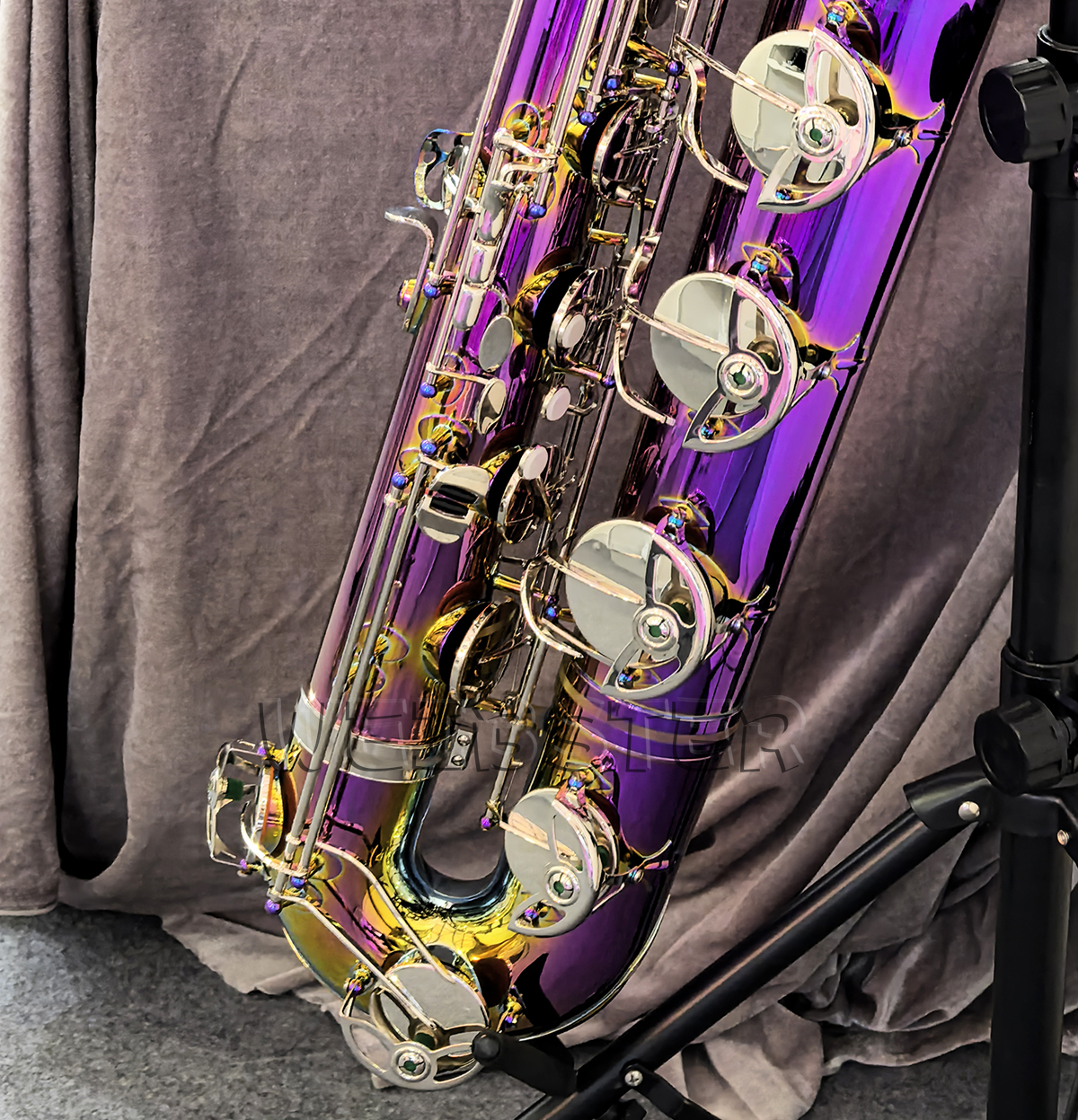 Professional Colorful Baritone Saxophone New Bari With Case Silver neck +Colorful Neck FREE SHIPPING