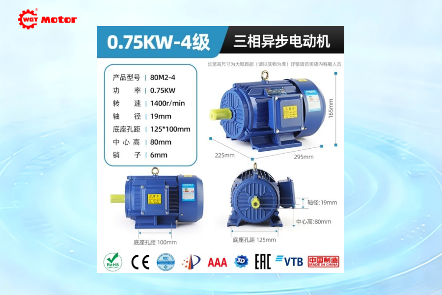 0.75KW - 4-pole - 1400 rpm