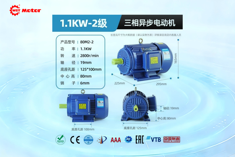 1.1KW 2-pole 2800 rpm Drawings