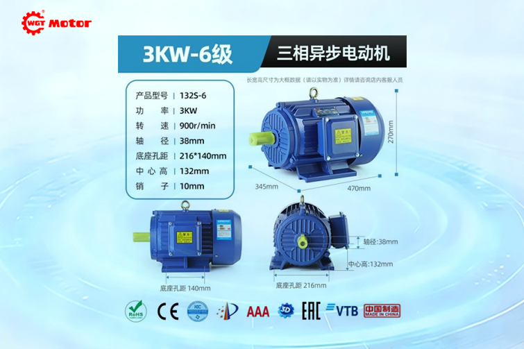 3KW 6-pole 900rpm Drawings