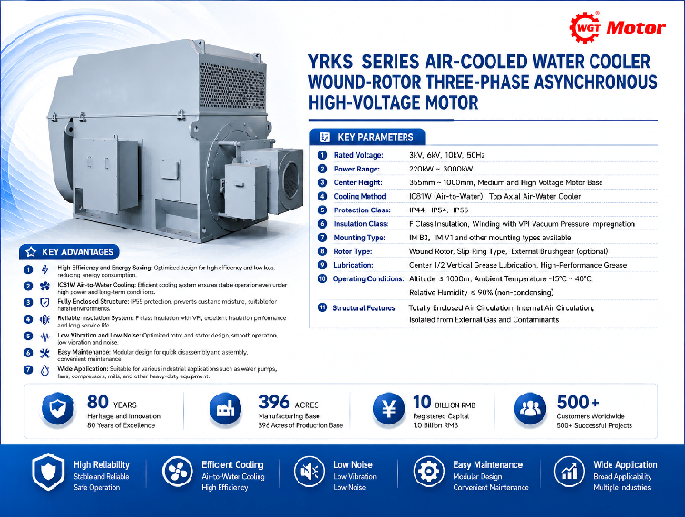 Advantages and Disadvantages of YRKS Series Three-Phase High-Voltage Motors with Air-to-Water Coolers Compared to Other Motors