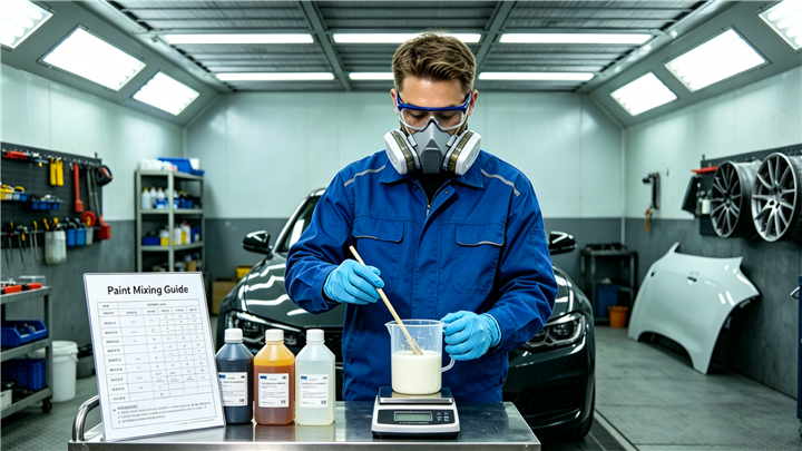 Matching Principles of Paint, Hardener and Thinner in Coating Process