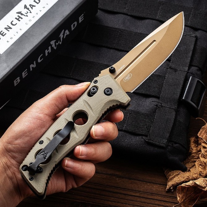 BENCHMADE-75SFE-2 Adams Heavy Tactical Folding Knife (Large with Tactical Nylon Bag)