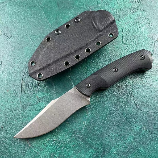 BK-003   Straight knife (black handle)