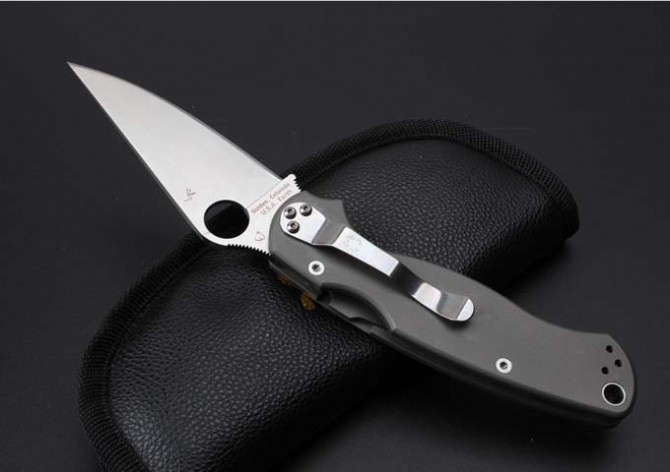 High end Spyderco - C81 titanium alloy bearing folding knife