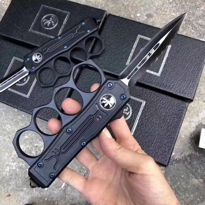 Micro technology straight out wristband knife