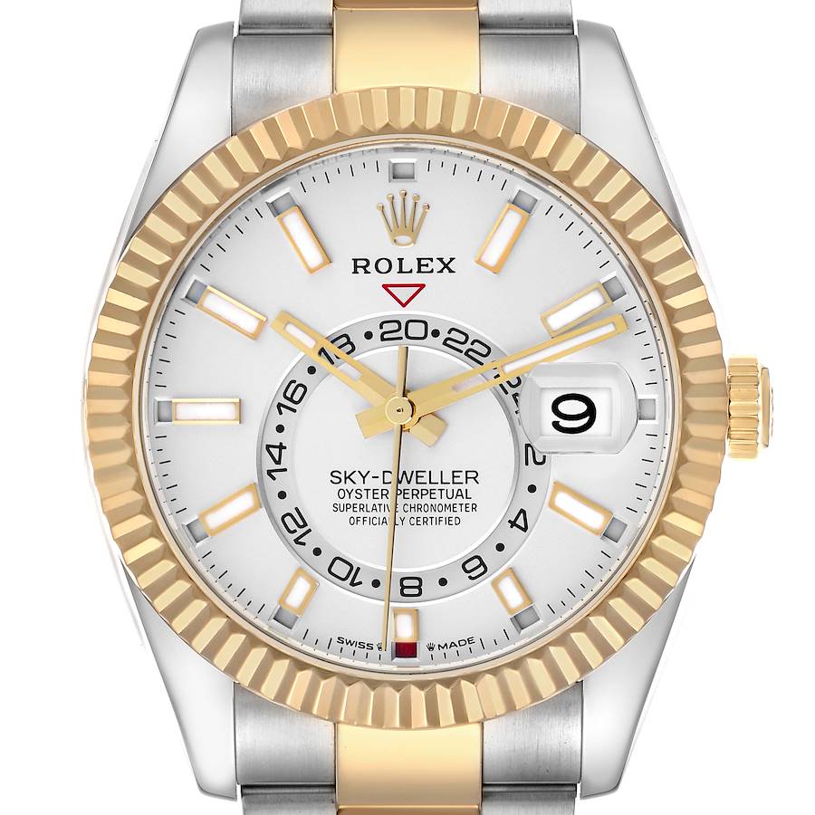 Replica Rolex Sky Dweller Yellow Gold Steel Mens Watch 326933