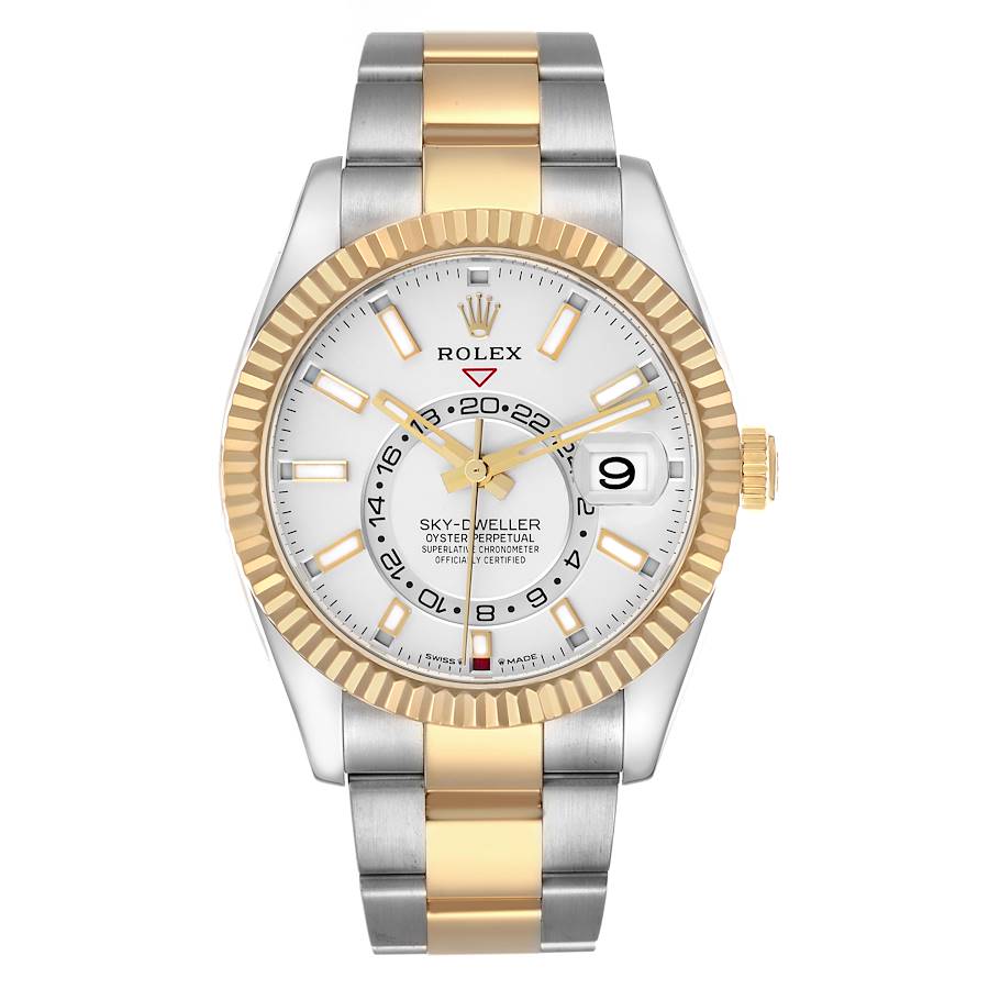 Replica Rolex Sky Dweller Yellow Gold Steel Mens Watch 326933