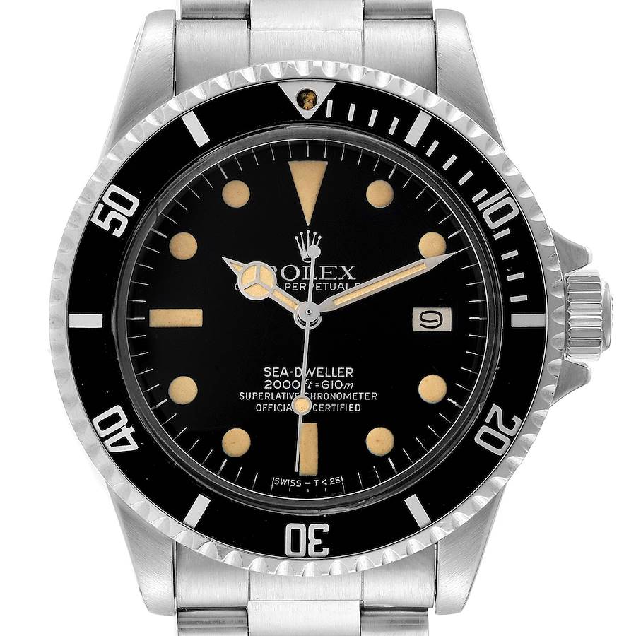 Replica Rolex Seadweller Black Dial Vintage Steel Mens Watch 1665 Year 1983
