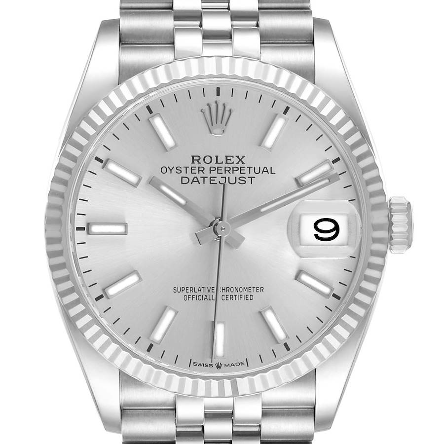 Replica Rolex Datejust Steel White Gold Silver Dial Mens Watch 126234