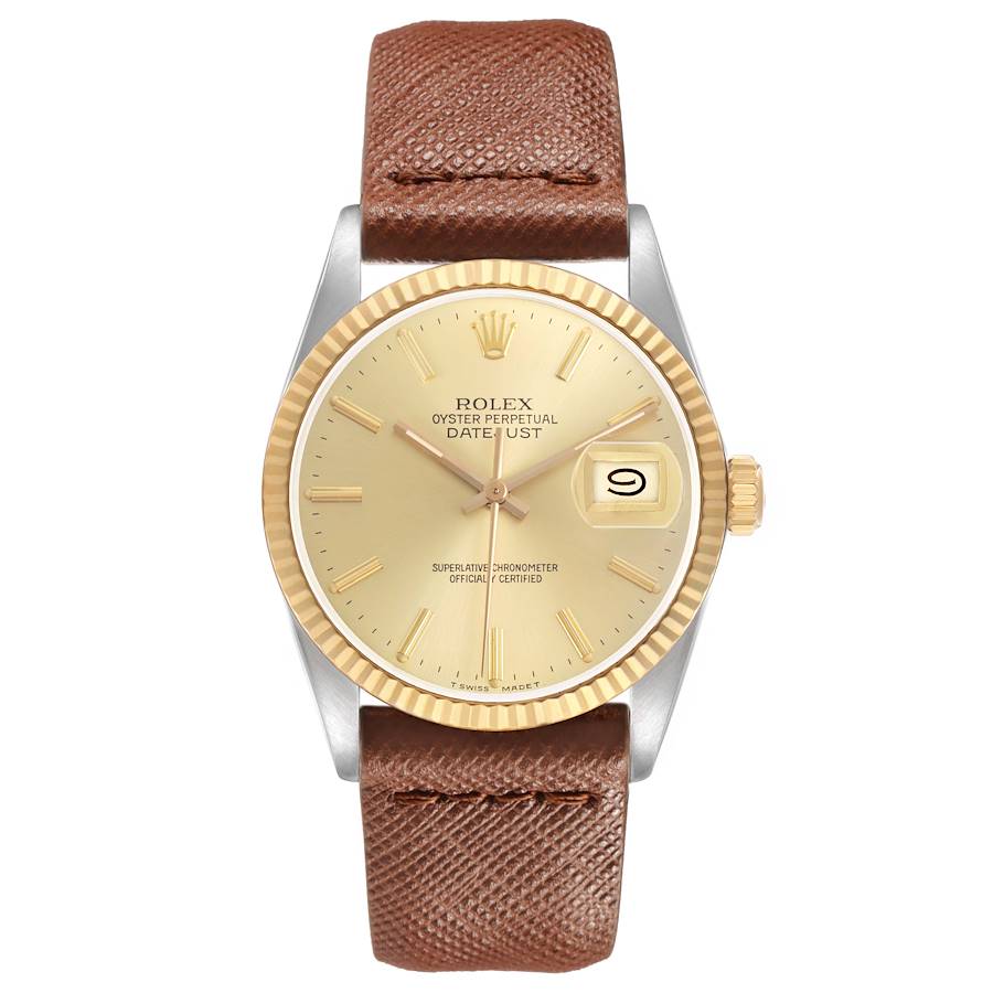 Replica Rolex Datejust 36 Steel Yellow Gold Champagne Dial Vintage Mens Watch 16013