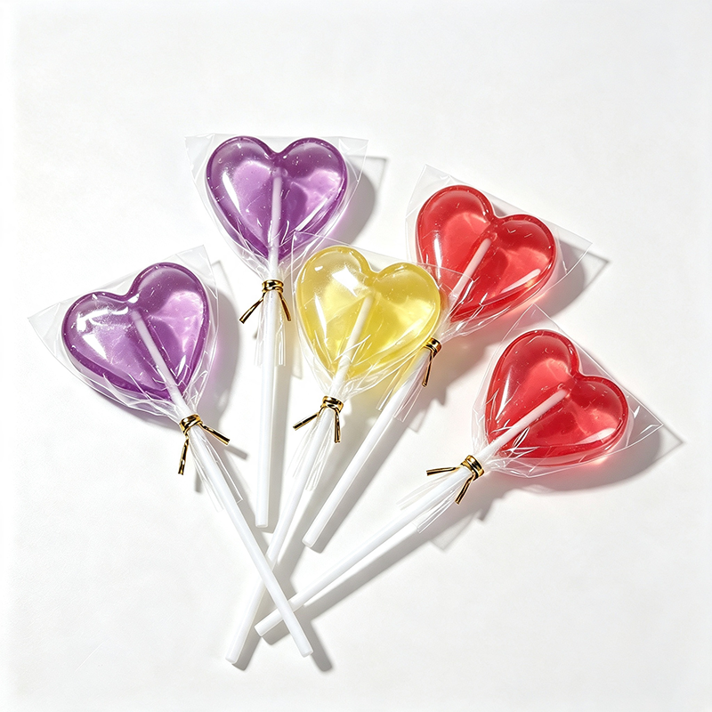 Crystal heart-shaped lollipop
