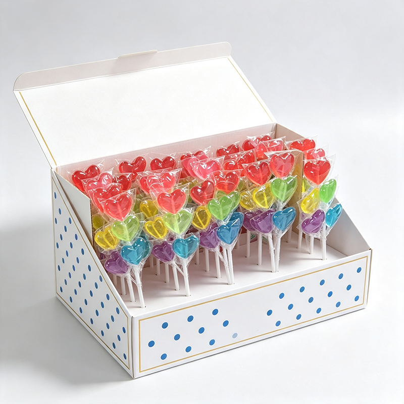 Crystal heart-shaped lollipop string
