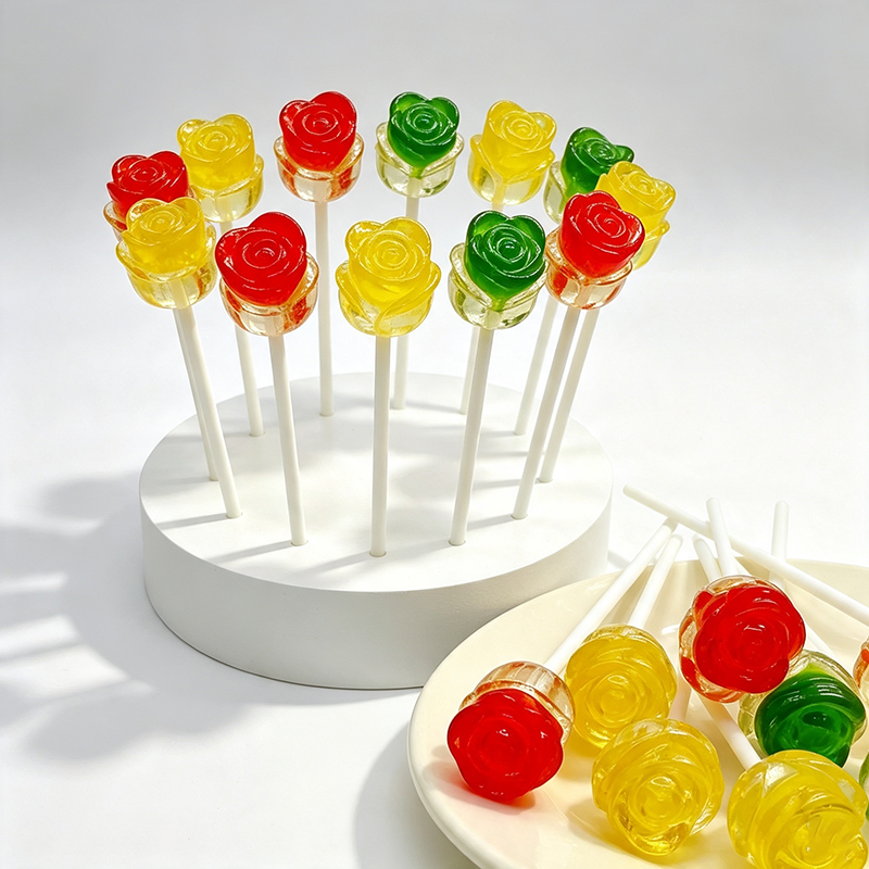 Multicolored Mini Rose Lollipop