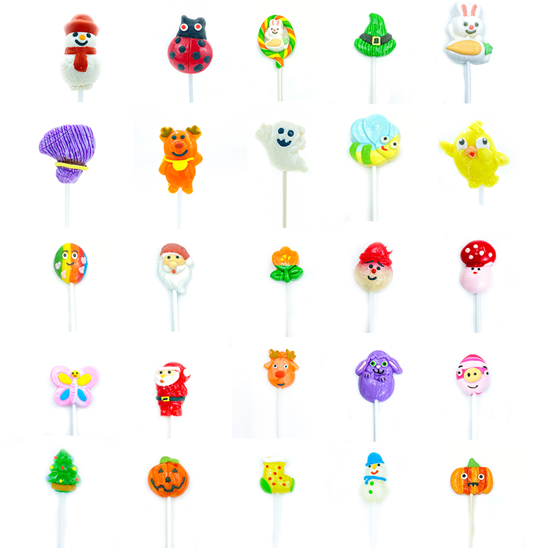 Various shaped lollipops