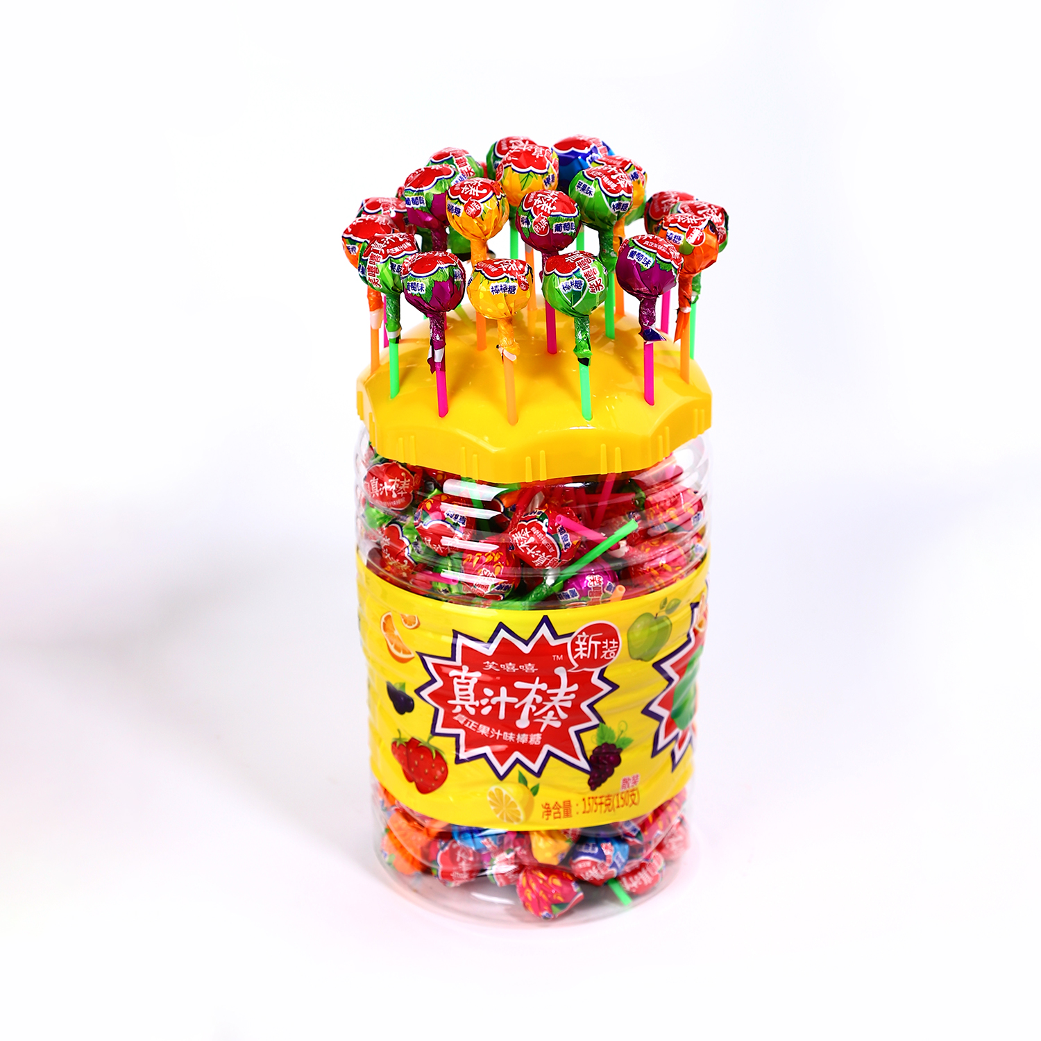 Various flavors of lollipops