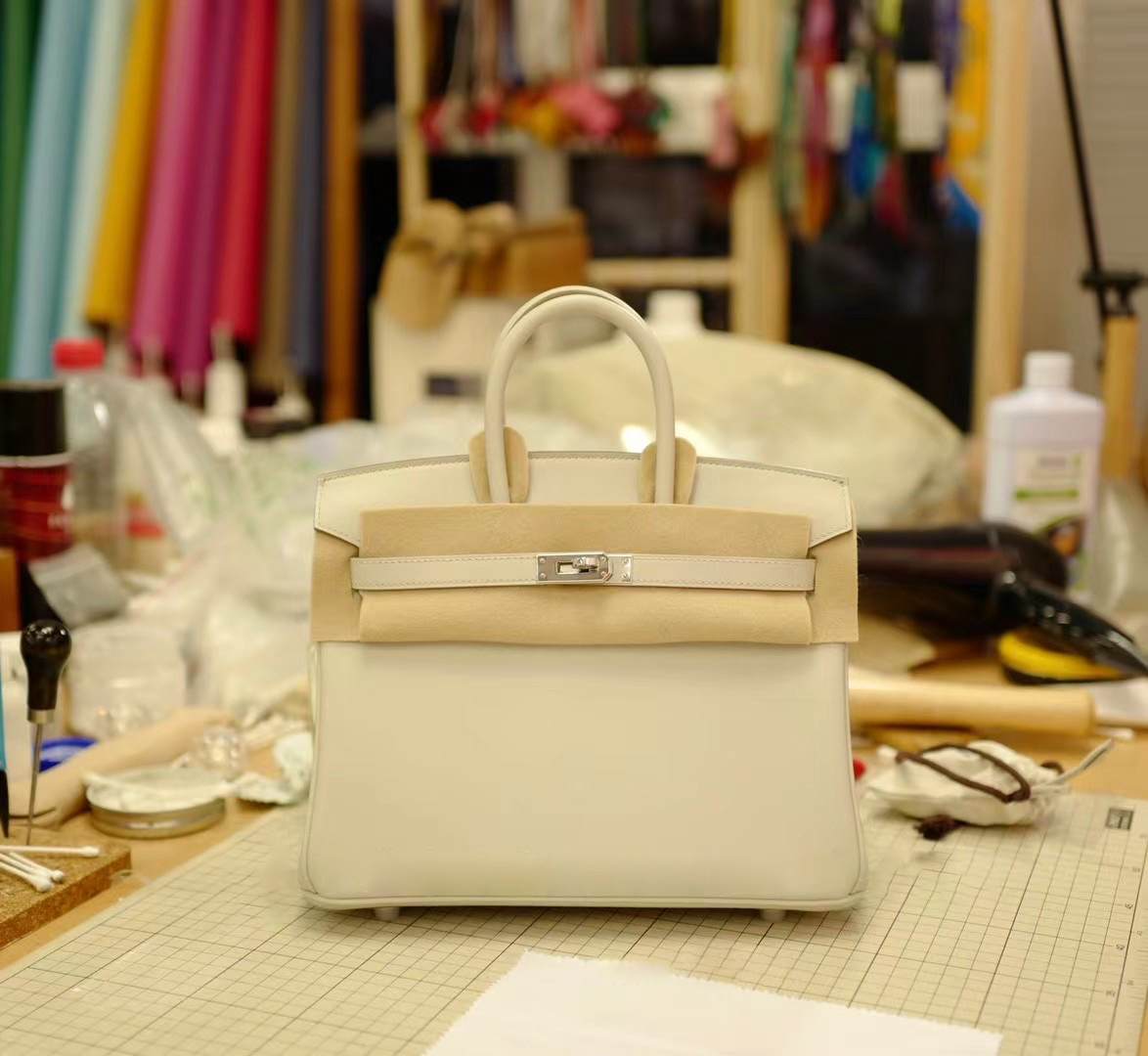 Birkin 25 80 Gris Perle Swift