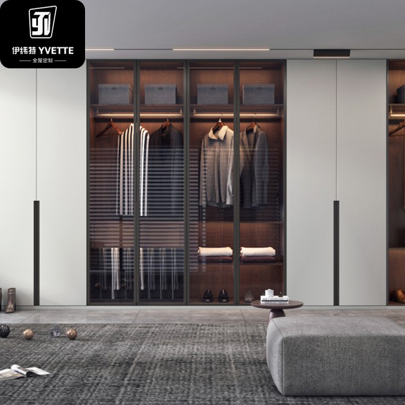 High-end walk-in closet display of wardrobe effect2