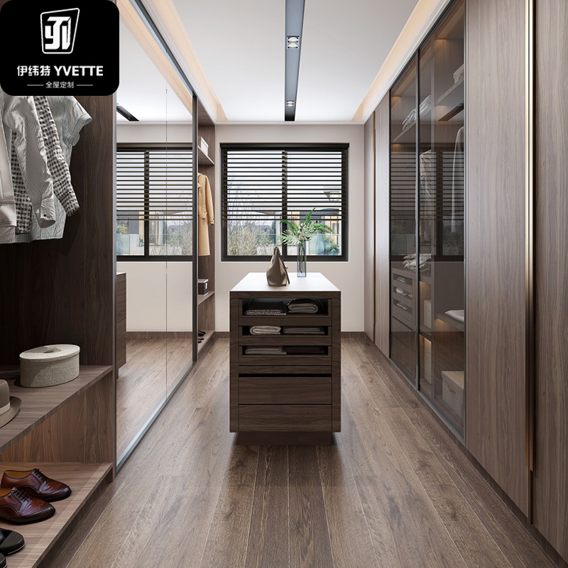 High-end walk-in closet display of wardrobe effect3