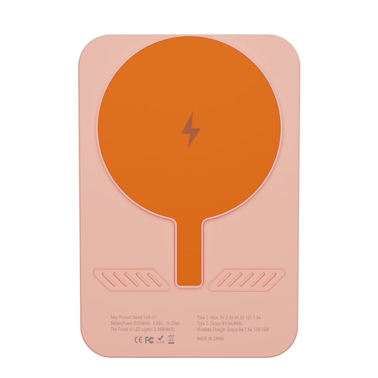 2025 3 in 1 Temper Glass Magnetic Wireless Charger RGB Horse Racing Light Charging Power Bank 5000mAh 