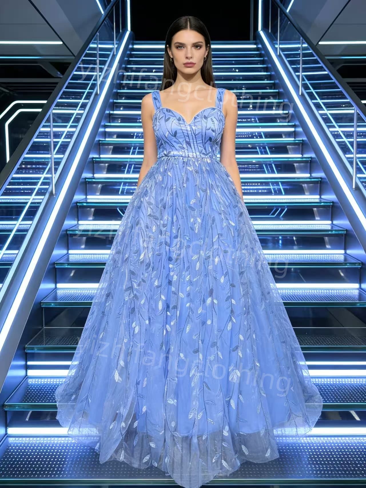 Elegant European and American Style Evening Gown for Women - Sexy Dress