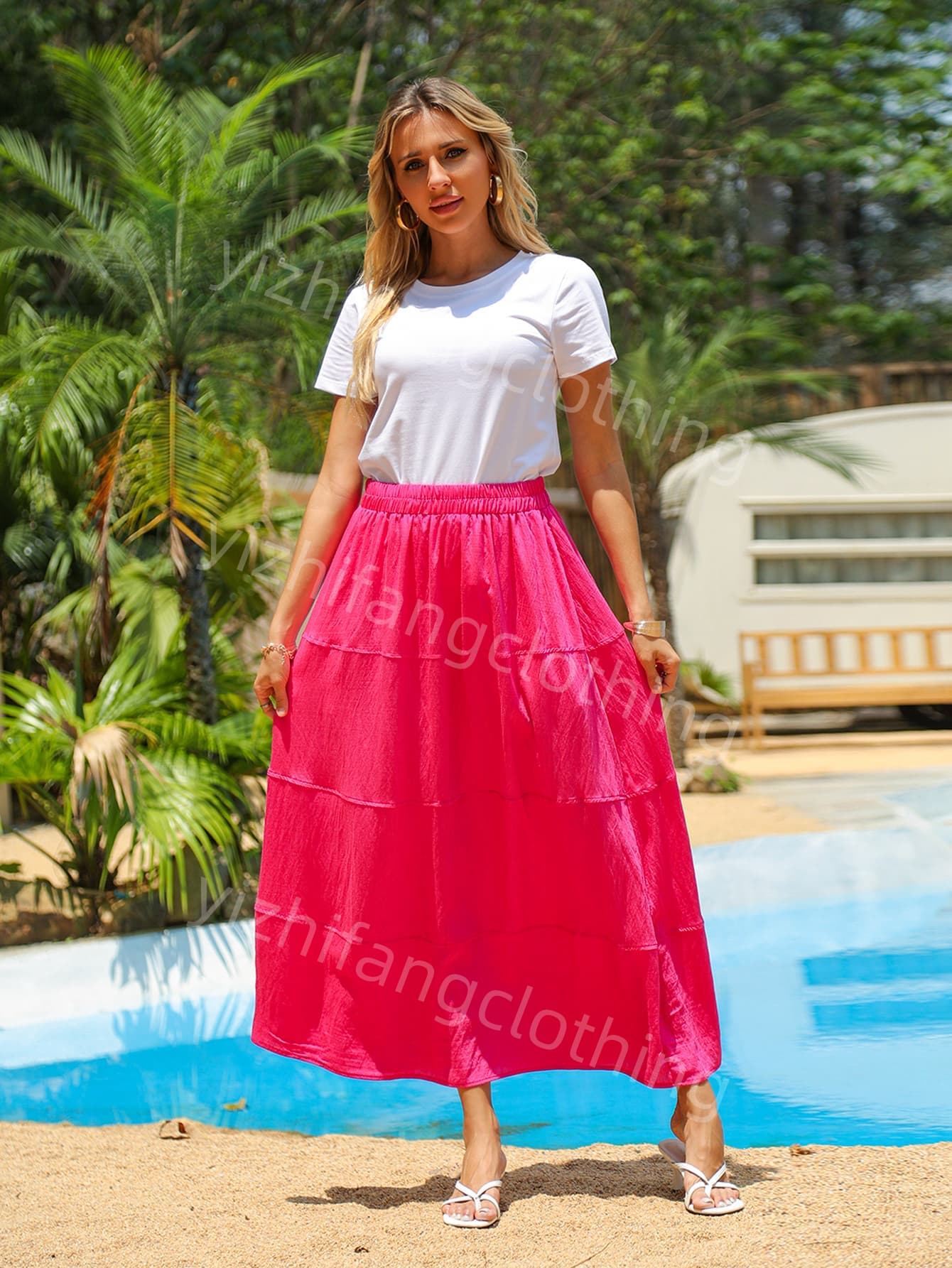 Elegant European and American style ladies sexy lower body skirt									