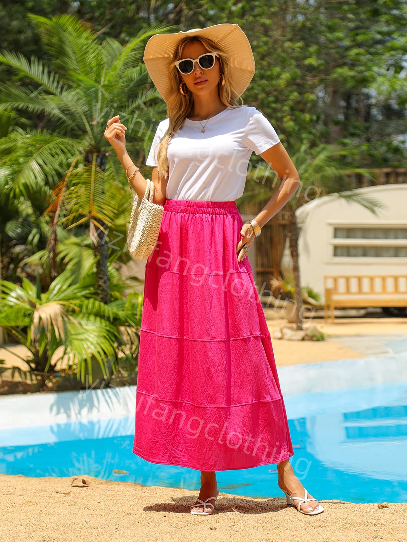 Elegant European and American style ladies sexy lower body skirt									