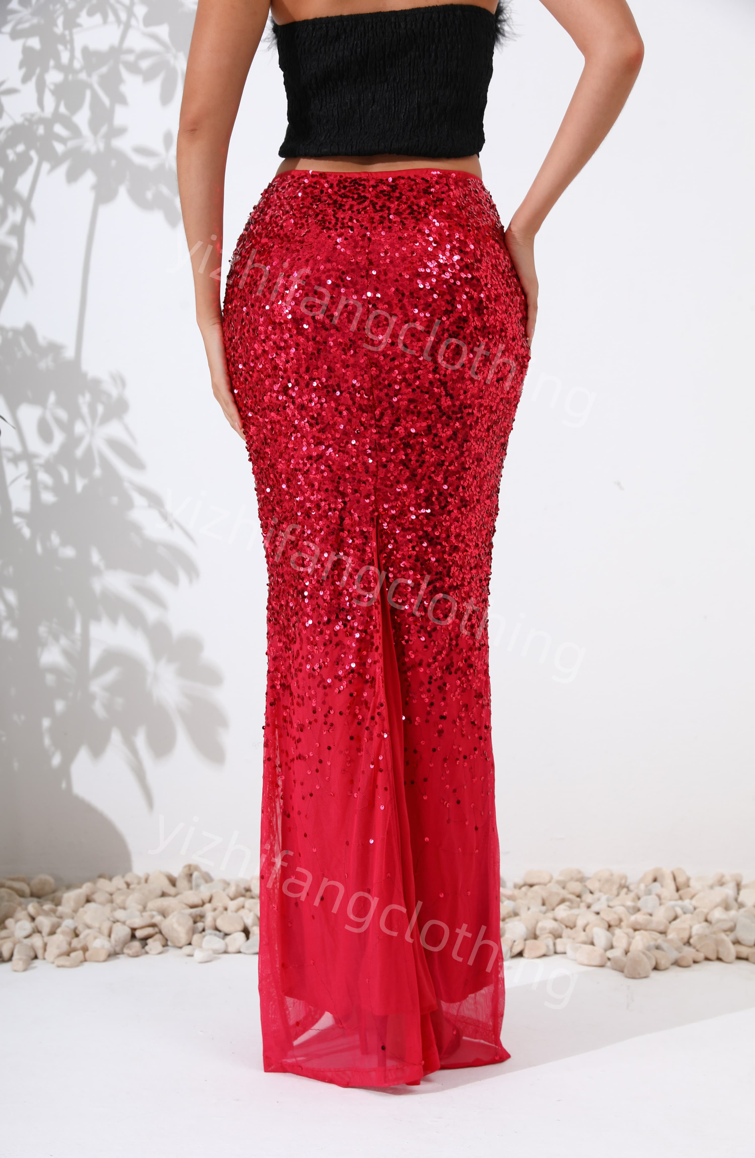 Elegant European and American style ladies sexy lower body skirt