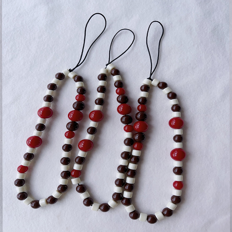 Red bean chocolate beans phone charms