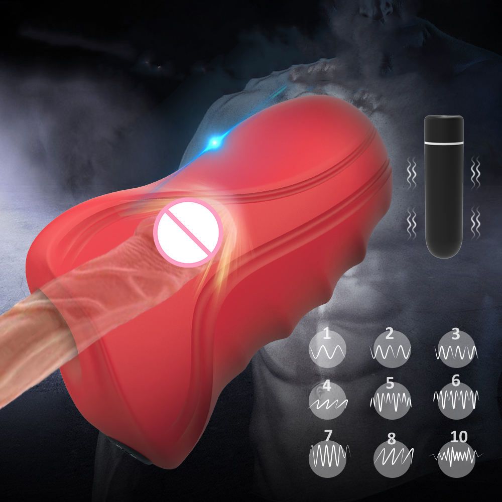 Adult male masturbation cup glans stimulation vibrating bullet male sex toy